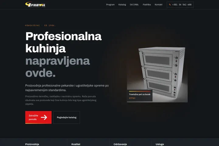 PROFIL Kragujevac — Ugostiteljska i pekarska oprema