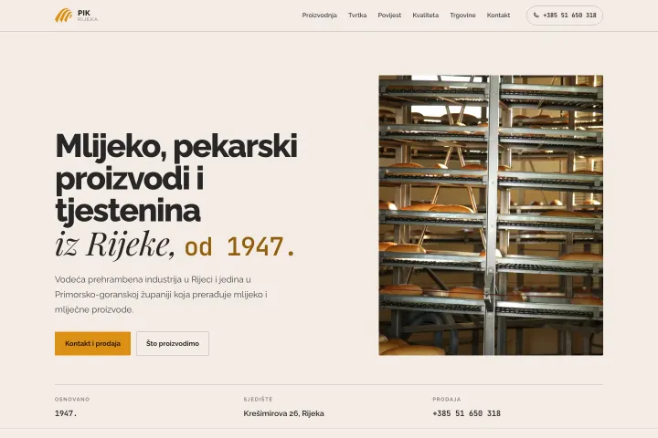 PIK d.d. Rijeka — Mlekara, pekara i testenine · Rijeka