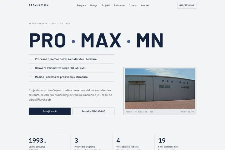 PRO-MAX MN — Mašinogradnja