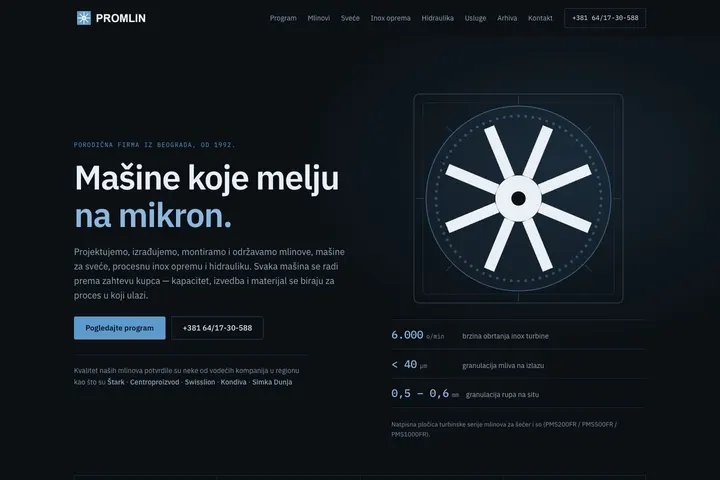 PROMLIN — Mlinovi i procesna oprema