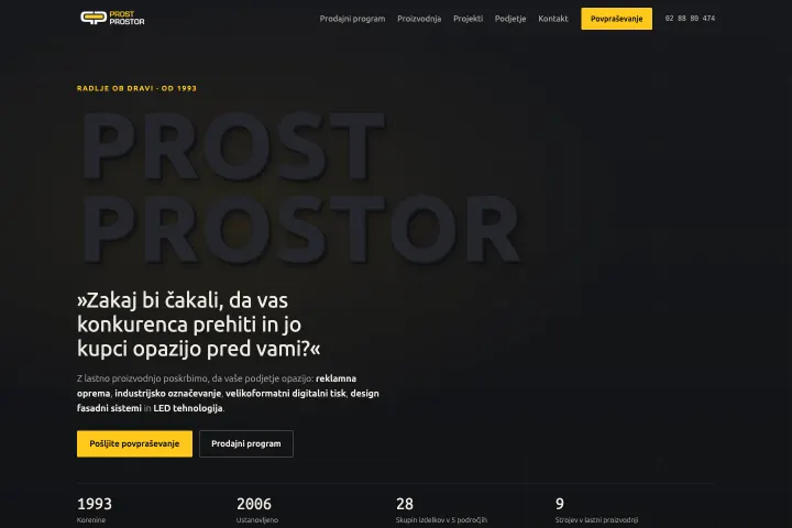 Prost Prostor — Reklamna oprema i fasade