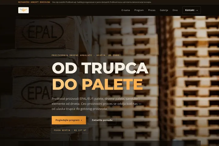 ProWood — EPAL palete · Drvo