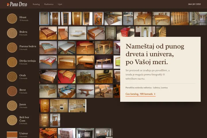 Puno drvo — Nameštaj od punog drveta