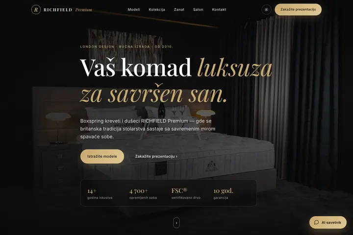 RICHFIELD Premium — Brend & maloprodaja