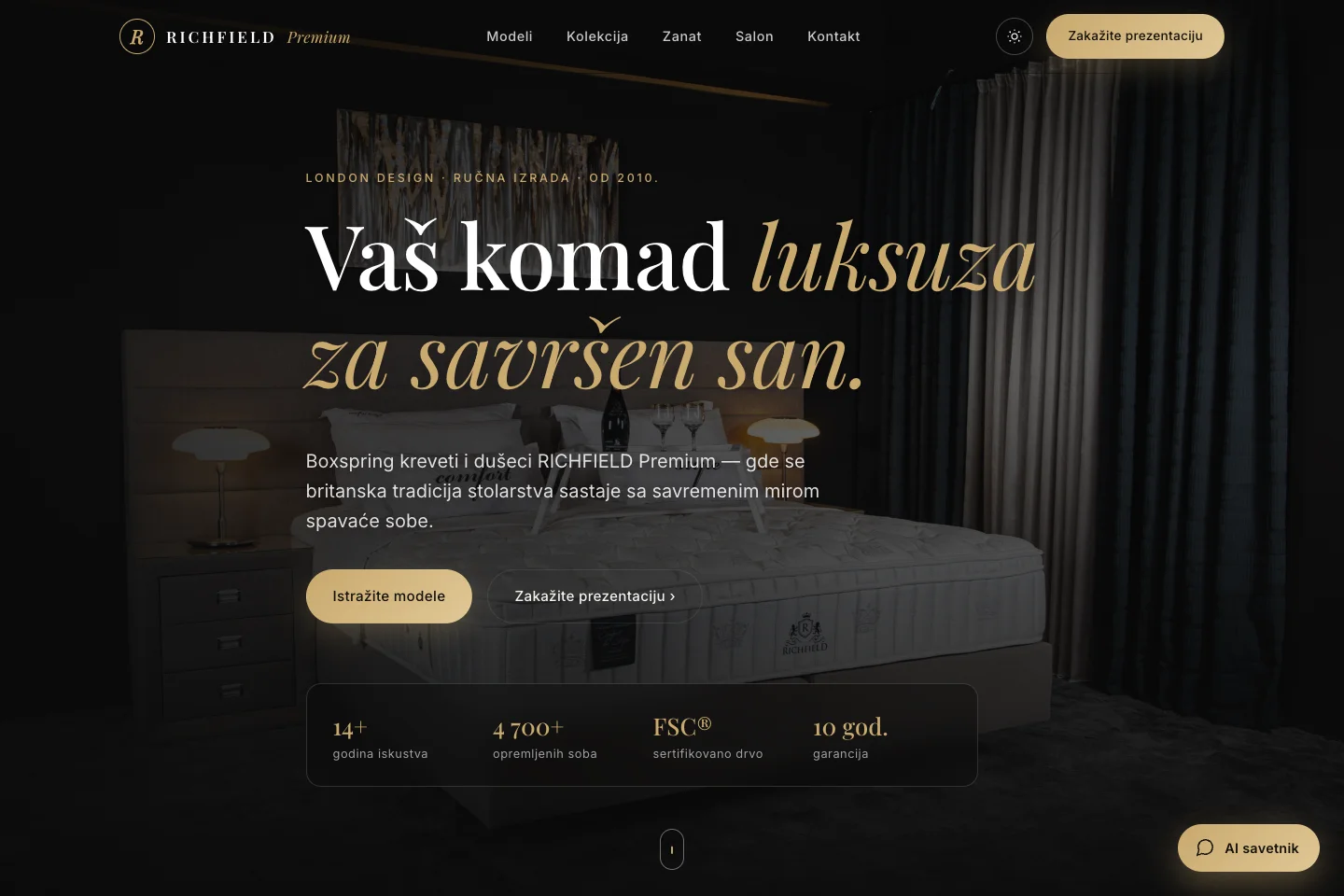 RICHFIELD Premium — Brend & maloprodaja