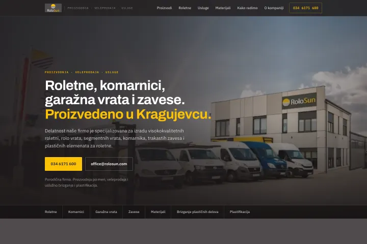 ROLOSUN — Roletne, komarnici i garažna vrata