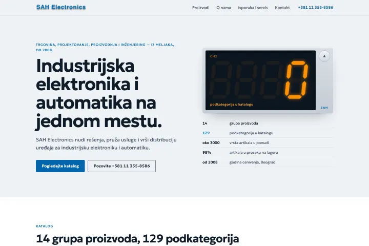 SAH ELECTRONICS — Industrijska elektronika i automatika