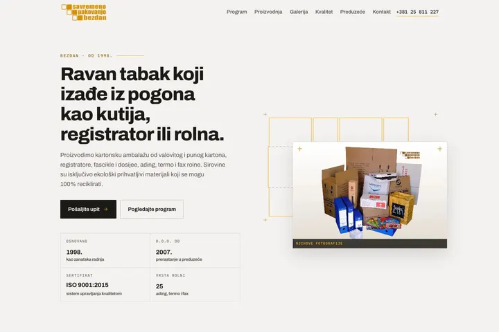 Savremeno pakovanje — Karton · Registratori
