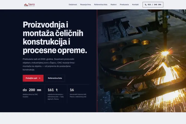SAVRO — Mašine · Konstrukcije