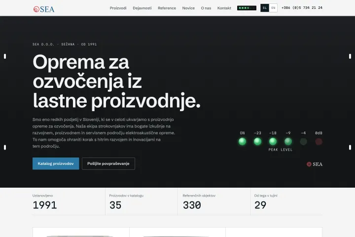SEA — Elektroakustična oprema