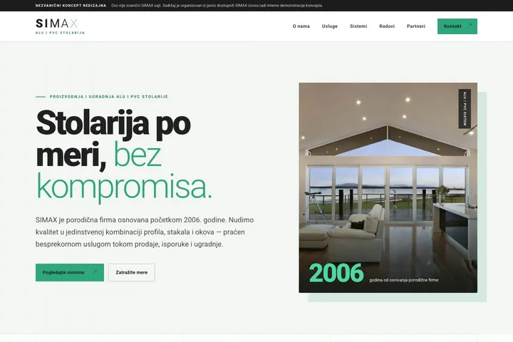SIMAX — ALU · PVC stolarija