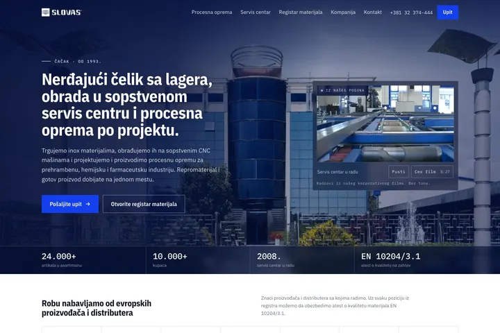 SLOVAS — Inox · CNC obrada