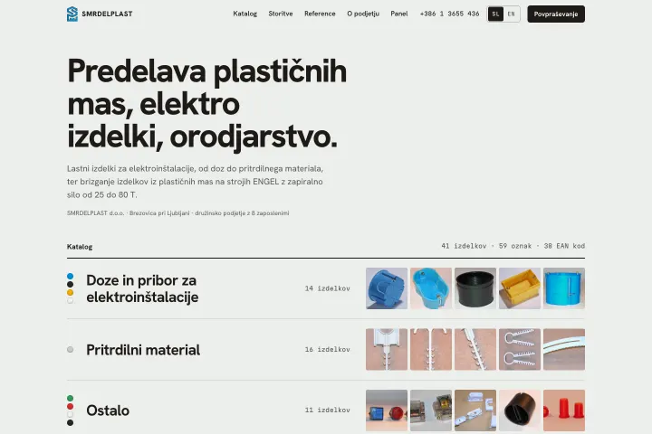 SMRDELPLAST — Brizganje plastike i elektroinstalacioni materijal