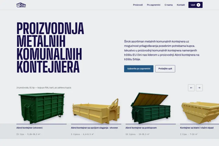 ŠOLE — Metalni komunalni kontejneri