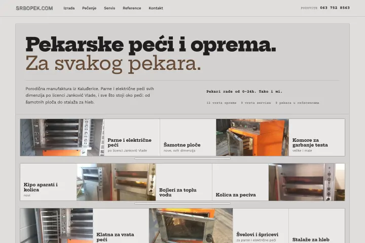 Srbopek — Pekarske peći i oprema