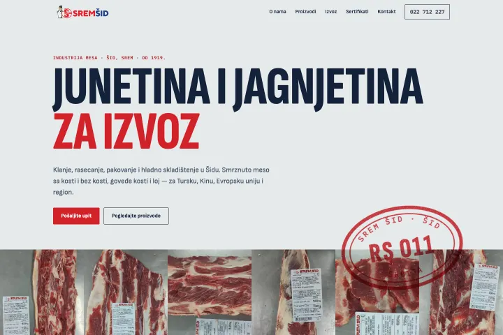 SREM ŠID — Klanica i izvoz mesa