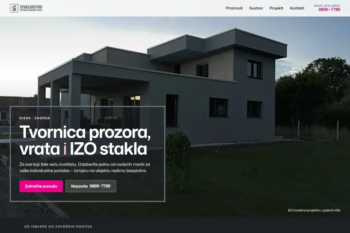 STAKLARSTVO — PVC i ALU stolarija