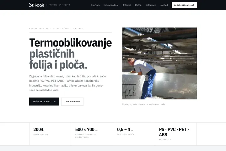 Stil-pak Plast — Termooblikovana plastična ambalaža