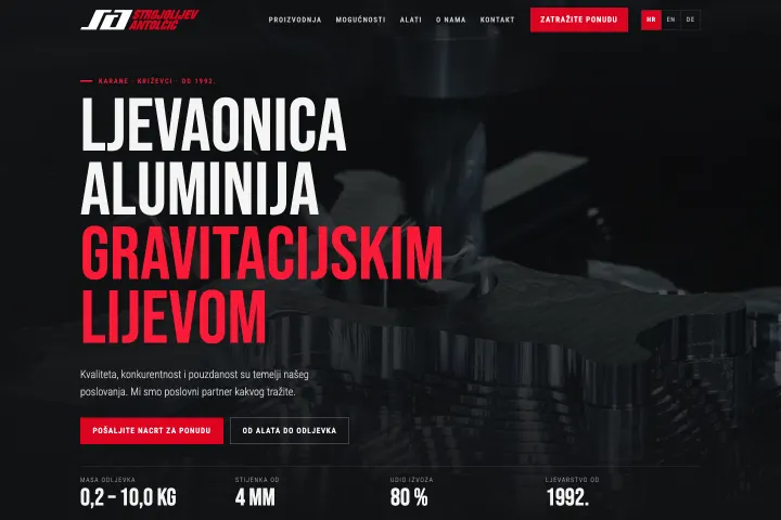 Strojolijev Antolčić — Livnica aluminijuma