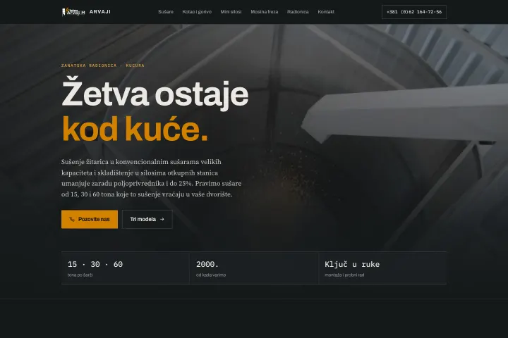 Sušare Arvaji — Sušare za žitarice