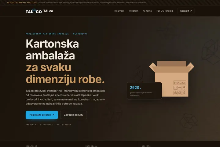 TALco — Ambalaža · Karton