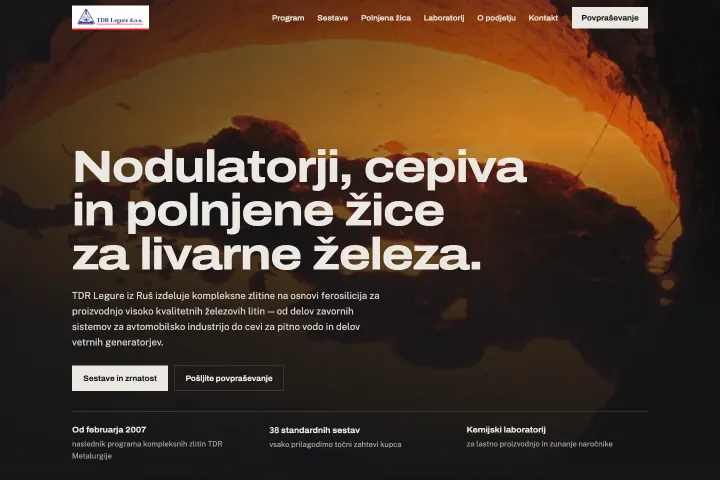 TDR Legure — Ferolegure i punjene žice