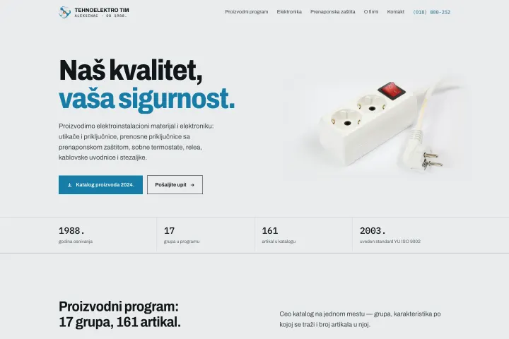 Tehnoelektro Tim — Elektroinstalacioni materijal i elektronika