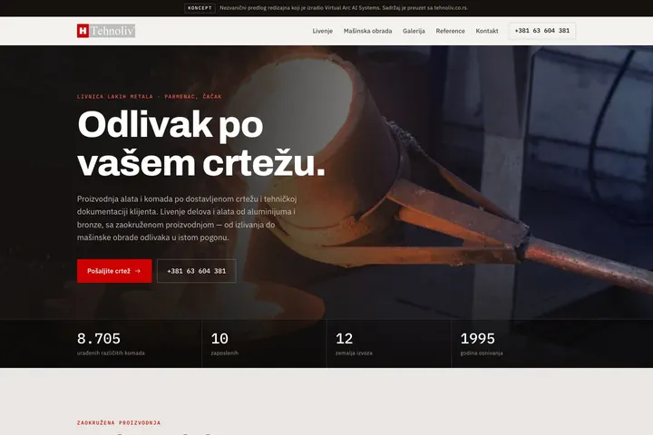 Tehnoliv — Livnica · Laki metali