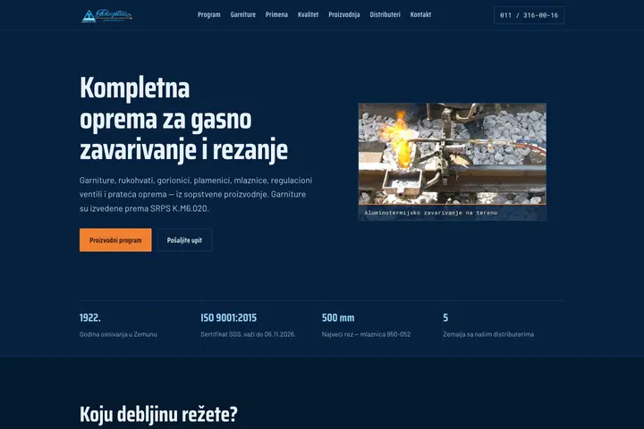Teleoptik — Gasno zavarivanje · Rezanje