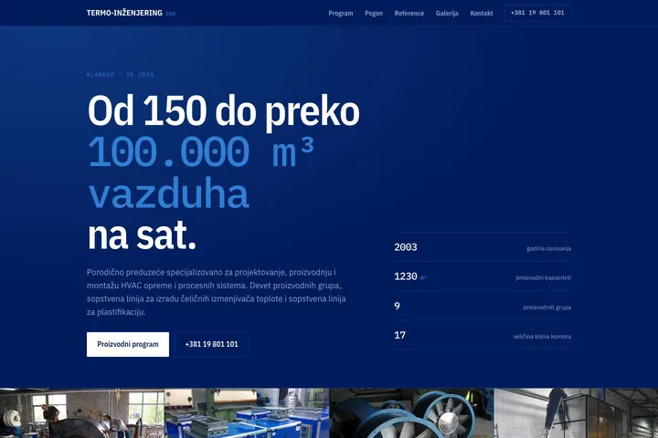 Termo-Inženjering DNB — Mašine i oprema