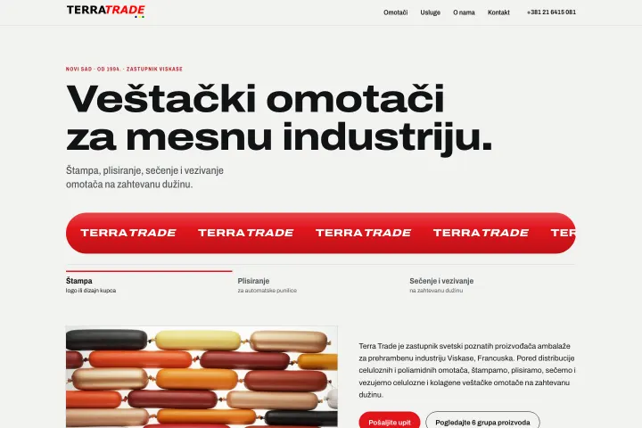 Terra Trade — Veštački omotači i ambalaža za mesnu industriju