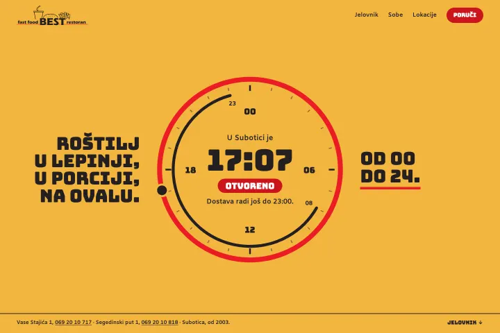 The Best Fast Food — Roštilj 0–24, dostava i prenoćište