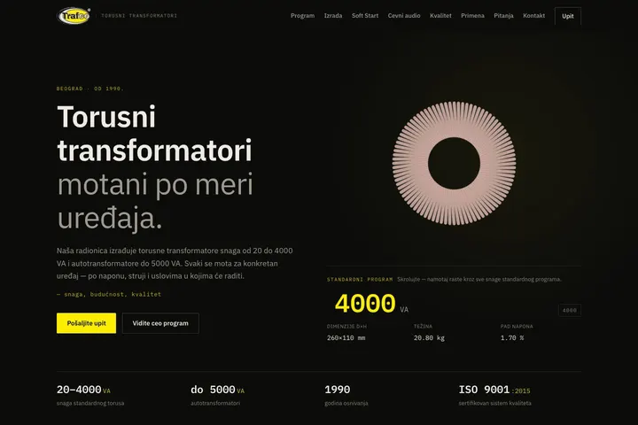Trafco — Torusni transformatori