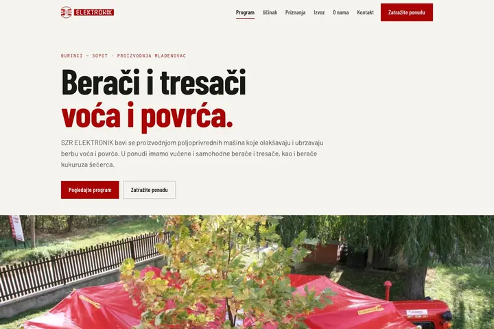 ELEKTRONIK — Berači i tresači voća