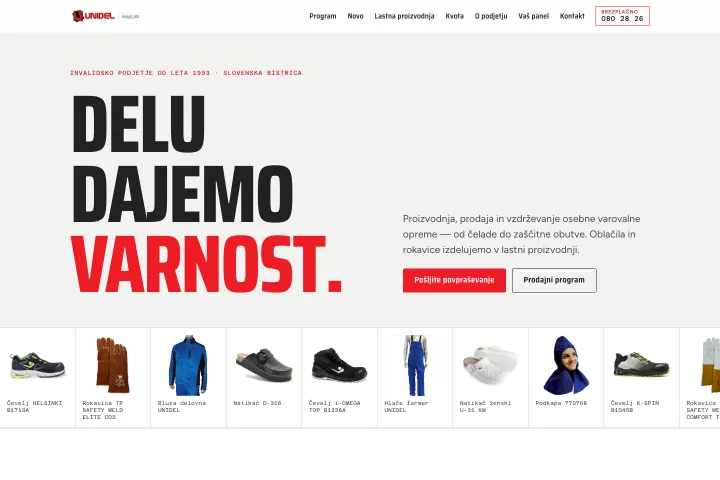 UNIDEL — Zaštitna oprema i radna odeća