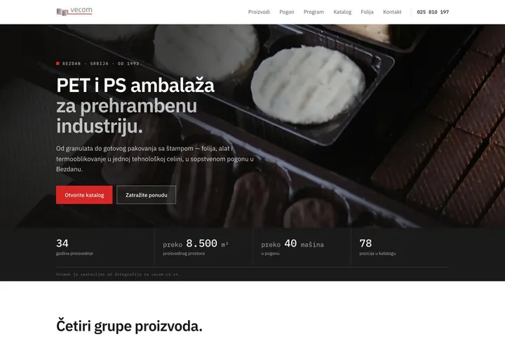 VECOM — Ambalaža · PET, PS