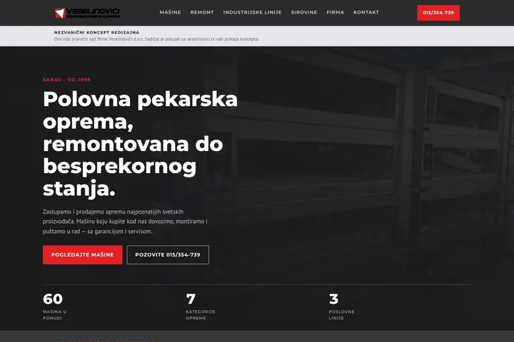 Veselinovići — Pekarska oprema