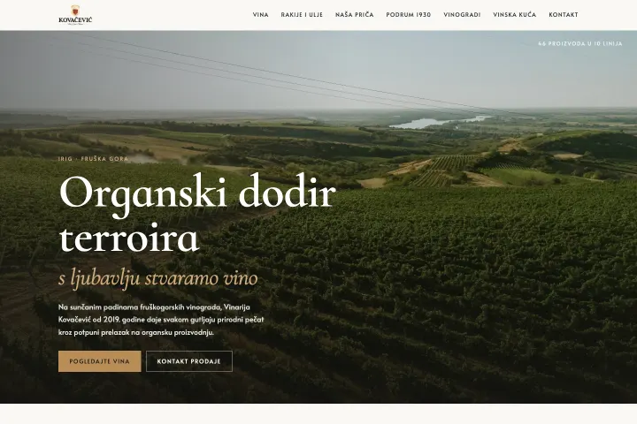 Vinarija Kovačević — Vinarija – organska vina, rakije i ulje