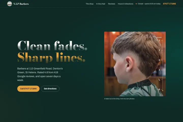 V.I.P Barbers — Berberin
