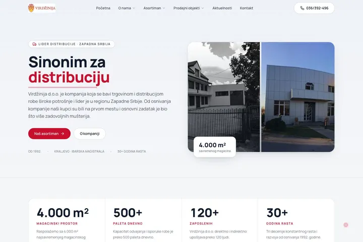 Virdžinija — Korporativni sajt