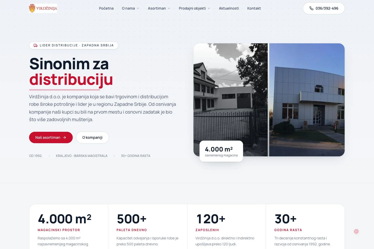 Virdžinija — Korporativni sajt