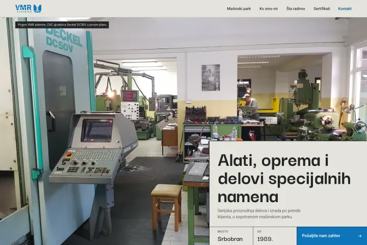 VMR alatnica — Alatnica i mašinska obrada