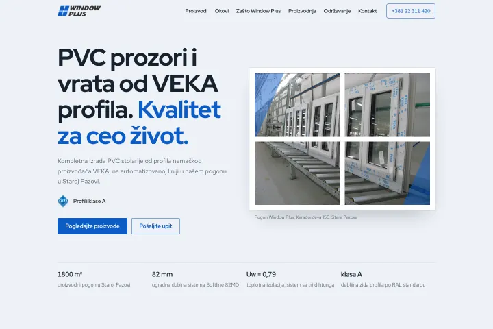 WINDOW PLUS — PVC stolarija