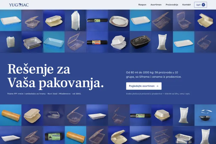 Yugosac — PP vreće i ambalaža za hranu