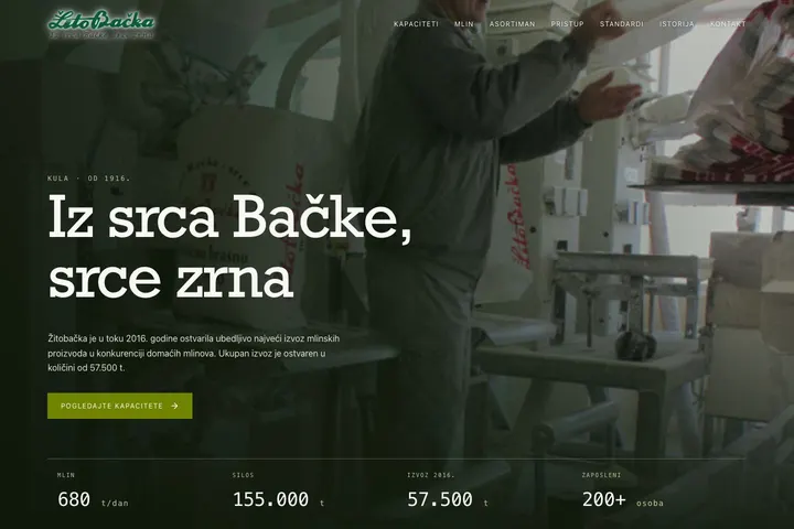 Žito Bačka — Mlinarstvo