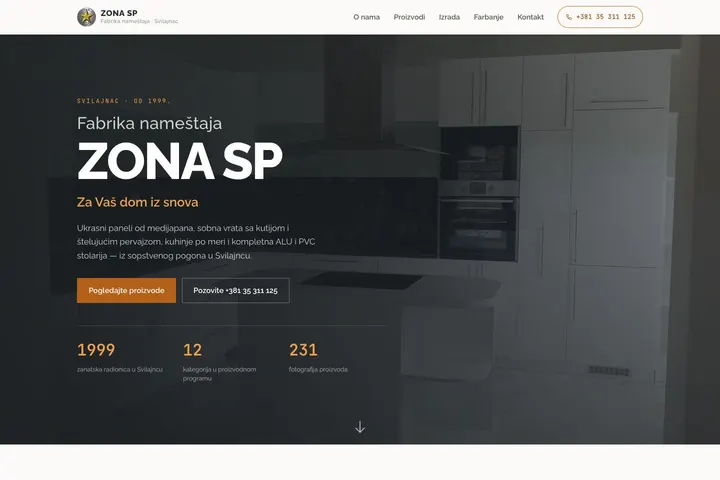 ZONA SP — Nameštaj i sobna vrata