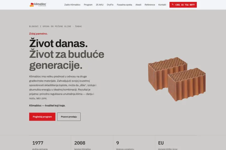 Zorka Opeka — Termo blokovi i fasadna opeka